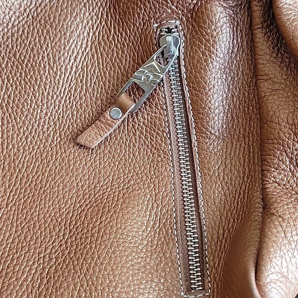 Arcadia Metallic Copper Brown Leather Hobo Bag